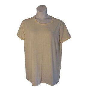 Lularoe XL Liv Knit Shirt Top Tee Solid Off White Cream